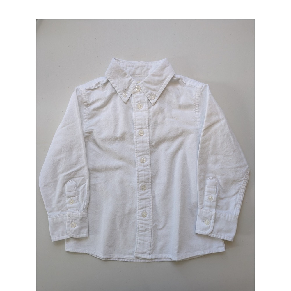 J. Crew Crewcuts‎ Kids Long Sleeve Stretch Oxford Shirt Size 2 White NWT J6081